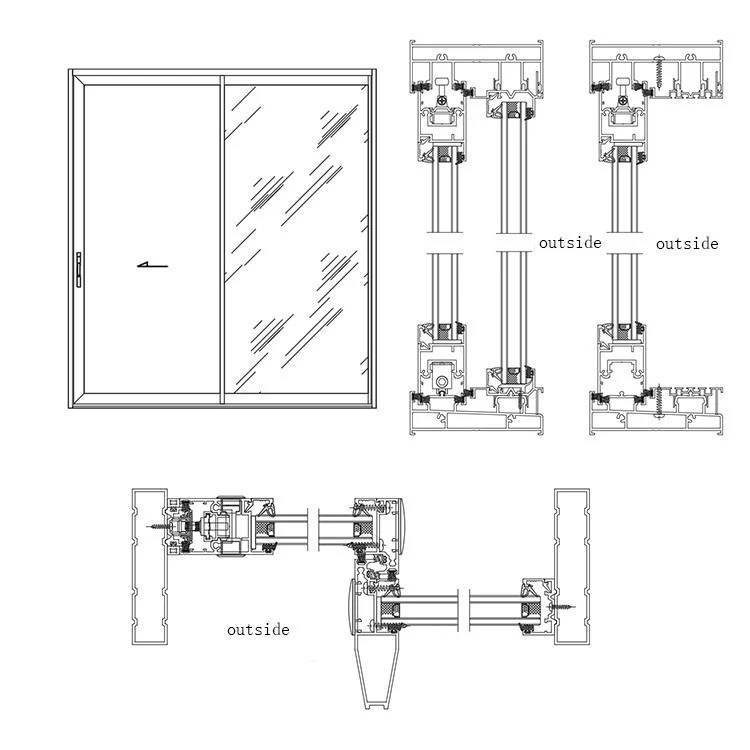 Insulated Parallel Bathroom Sliding Door 5